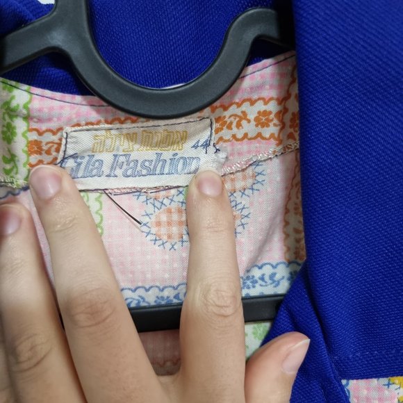 VINTAGE 70'S DEADSTOCK polyester crop top - Picture 7 of 7